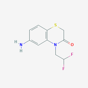 molecular formula C10H10F2N2OS B1447995 6-amino-4-(2,2-difluoroethyl)-3,4-dihydro-2H-1,4-benzothiazin-3-one CAS No. 1803561-78-5