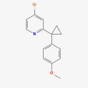 molecular formula C15H14BrNO B1447997 4-Bromo-2-(1-(4-methoxyphenyl)cyclopropyl)pyridine CAS No. 1395492-54-2