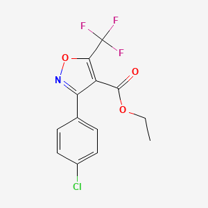 molecular formula C13H9ClF3NO3 B1448000 Ethyl 3-(4-Chlorophenyl)-5-(trifluoromethyl)isoxazole-4-carboxylate CAS No. 1159978-85-4