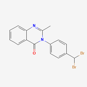 molecular formula C16H12Br2N2O B14480045 3-(4-(dibromomethyl)phenyl)-2-methylquinazolin-4(3H)-one CAS No. 65884-16-4