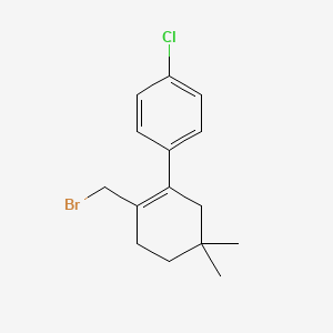 molecular formula C15H18BrCl B1448005 1-(2-(Bromomethyl)-5,5-dimethylcyclohex-1-enyl)-4-chlorobenzene CAS No. 1951451-58-3