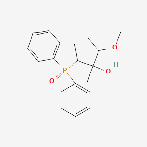 molecular formula C19H25O3P B14480059 2-(Diphenylphosphoryl)-4-methoxy-3-methylpentan-3-ol CAS No. 69930-76-3