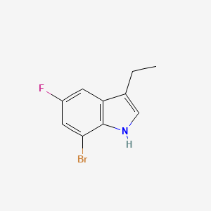 molecular formula C10H9BrFN B1448008 7-Bromo-3-ethyl-5-fluoro-1H-indole CAS No. 1360891-22-0