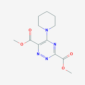 molecular formula C12H16N4O4 B14480087 Dimethyl 5-(piperidin-1-yl)-1,2,4-triazine-3,6-dicarboxylate CAS No. 71856-79-6