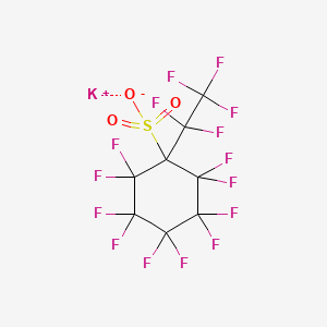 molecular formula C8F15KO3S B14480091 Potassium decafluoro(pentafluoroethyl)cyclohexanesulphonate CAS No. 67584-42-3