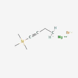 molecular formula C7H13BrMgSi B14480096 Magnesium, bromo[4-(trimethylsilyl)-3-butynyl]- CAS No. 67781-10-6