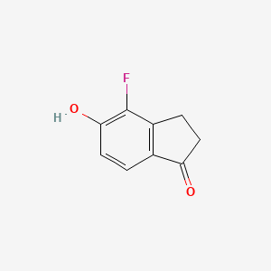 molecular formula C9H7FO2 B1448013 4-fluoro-5-hydroxy-2,3-dihydro-1H-inden-1-one CAS No. 1260011-02-6