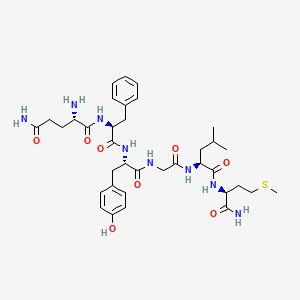 molecular formula C36H52N8O8S B14480132 L-Glutaminyl-L-phenylalanyl-L-tyrosylglycyl-L-leucyl-L-methioninamide CAS No. 70120-92-2