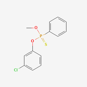 molecular formula C13H12ClO2PS B14480155 O-(3-Chlorophenyl) O-methyl phenylphosphonothioate CAS No. 71432-17-2