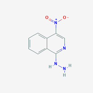 molecular formula C9H8N4O2 B14480357 1-Hydrazinyl-4-nitroisoquinoline CAS No. 65092-52-6