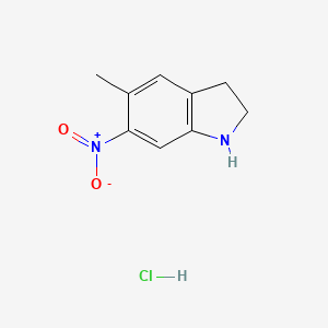 5-methyl-6-nitro-2,3-dihydro-1H-indole hydrochloride