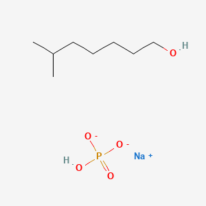 molecular formula C8H19NaO5P- B14480440 Phosphoric acid, isooctyl ester, sodium salt CAS No. 68186-56-1