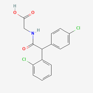 molecular formula C16H13Cl2NO3 B14480457 N-[(2-Chlorophenyl)(4-chlorophenyl)acetyl]glycine CAS No. 65148-83-6