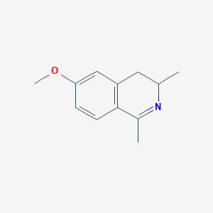 molecular formula C12H15NO B1448052 6-Methoxy-1,3-dimethyl-3,4-dihydroisoquinoline CAS No. 1443980-53-7