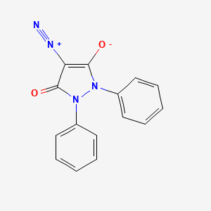 molecular formula C15H10N4O2 B14480554 4-Diazonio-5-oxo-1,2-diphenyl-2,5-dihydro-1H-pyrazol-3-olate CAS No. 65839-76-1