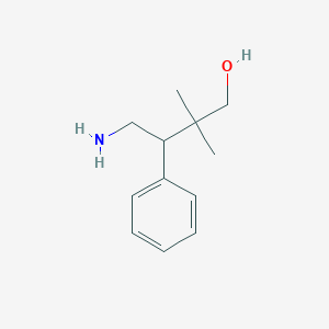 molecular formula C12H19NO B1448056 4-Amino-2,2-dimethyl-3-phenylbutan-1-ol CAS No. 1423025-68-6