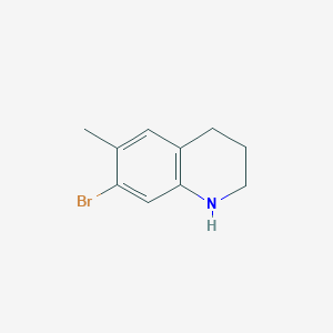 molecular formula C10H12BrN B1448057 7-Bromo-6-methyl-1,2,3,4-tetrahydroquinoline CAS No. 1423029-61-1