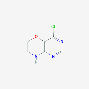 molecular formula C6H6ClN3O B1448058 4-氯-7,8-二氢-6H-嘧啶并[5,4-b][1,4]噁嗪 CAS No. 1309377-79-4
