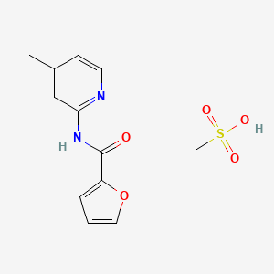 molecular formula C12H14N2O5S B14480611 methanesulfonic acid;N-(4-methylpyridin-2-yl)furan-2-carboxamide CAS No. 66279-45-6