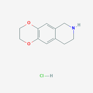 molecular formula C11H14ClNO2 B1448062 2H,3H,6H,7H,8H,9H-[1,4]dioxino[2,3-g]isoquinoline hydrochloride CAS No. 1443981-10-9