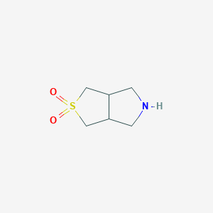 molecular formula C6H11NO2S B1448066 hexahydro-1H-thieno[3,4-c]pyrrole 2,2-dioxide CAS No. 1447964-71-7