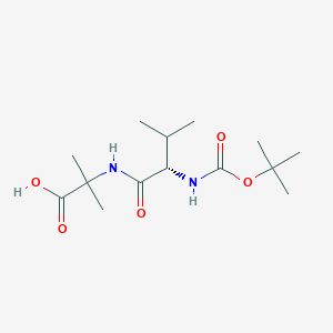 molecular formula C14H26N2O5 B14480669 N-(tert-Butoxycarbonyl)-L-valyl-2-methylalanine CAS No. 66449-57-8