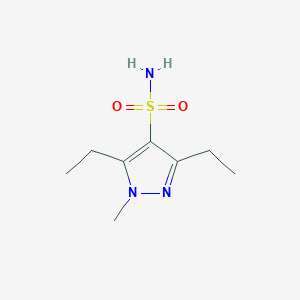 molecular formula C8H15N3O2S B1448068 3,5-diethyl-1-methyl-1H-pyrazole-4-sulfonamide CAS No. 1423024-95-6