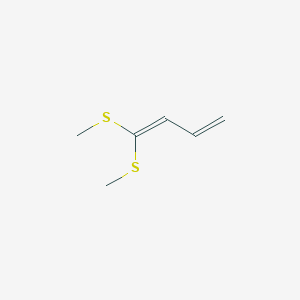 molecular formula C6H10S2 B14480707 1,3-Butadiene, 1,1-bis(methylthio)- CAS No. 66612-70-2