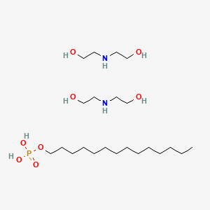 molecular formula C22H53N2O8P B14480733 Bis(bis(2-hydroxyethyl)ammonium) tetradecyl phosphate CAS No. 65104-57-6