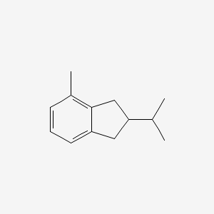 molecular formula C13H18 B14480737 1H-Indene, 2,3-dihydro-4-methyl-2-(1-methylethyl)- CAS No. 66324-82-1