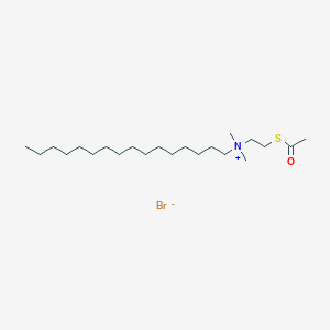 molecular formula C22H46BrNOS B14480798 N-[2-(Acetylsulfanyl)ethyl]-N,N-dimethylhexadecan-1-aminium bromide CAS No. 70642-85-2