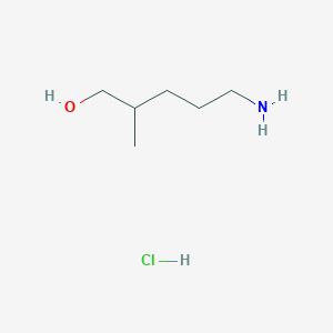 molecular formula C6H16ClNO B1448080 5-Amino-2-methylpentan-1-ol hydrochloride CAS No. 1423028-19-6