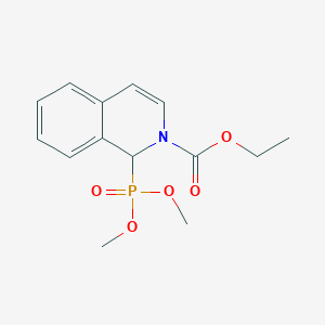 molecular formula C14H18NO5P B14480816 Ethyl 1-(dimethoxyphosphoryl)isoquinoline-2(1H)-carboxylate CAS No. 69664-71-7