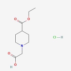 molecular formula C10H18ClNO4 B1448084 [4-(Ethoxycarbonyl)piperidin-1-yl]acetic acid hydrochloride CAS No. 1351643-49-6