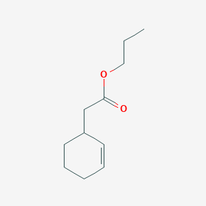 molecular formula C11H18O2 B14480887 Propyl (cyclohex-2-en-1-yl)acetate CAS No. 65792-51-0