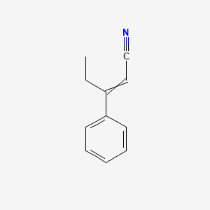 molecular formula C11H11N B14480908 3-Phenylpent-2-enenitrile CAS No. 65305-49-9