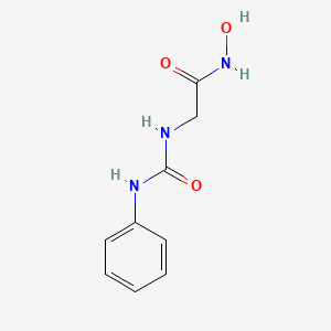 molecular formula C9H11N3O3 B14480981 Acetamide, N-hydroxy-2-(((phenylamino)carbonyl)amino)- CAS No. 65051-23-2