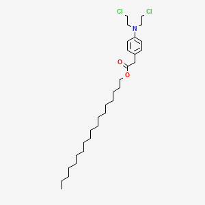 molecular formula C30H51Cl2NO2 B14481013 Acetic acid, 2-(N,N-bis(2-chloroethyl)aminophenyl)-, octadecyl ester CAS No. 66232-30-2
