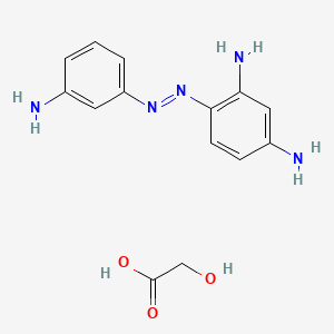molecular formula C14H17N5O3 B14481016 m-Phenylenediamine, 4-((m-aminophenyl)azo)-, monoglycolate CAS No. 67493-64-5
