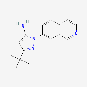 molecular formula C16H18N4 B1448103 3-(tert-butyl)-1-(isoquinolin-7-yl)-1H-pyrazol-5-amine CAS No. 1951451-74-3