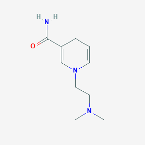 molecular formula C10H17N3O B14481082 1-[2-(Dimethylamino)ethyl]-1,4-dihydropyridine-3-carboxamide CAS No. 65322-52-3