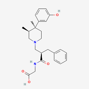 [[(R)-2-Benzyl-3-[(3S,4S)-4-(3-hydroxyphenyl)-3,4-dimethylpiperidin-1-yl]propionyl]amino]acetic acid