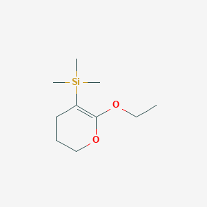molecular formula C10H20O2Si B144812 Silane, (6-ethoxy-3,4-dihydro-2H-pyran-5-yl)trimethyl-(9CI) CAS No. 126875-56-7