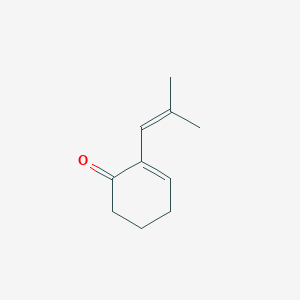 molecular formula C10H14O B14481243 2-(2-Methylprop-1-en-1-yl)cyclohex-2-en-1-one CAS No. 66262-15-5