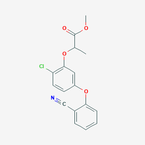 molecular formula C17H14ClNO4 B14481266 Methyl 2-[2-chloro-5-(2-cyanophenoxy)phenoxy]propanoate CAS No. 68533-65-3