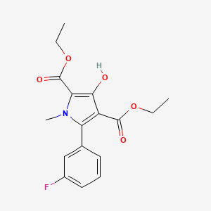 Diethyl 5-(3-fluorophenyl)-3-hydroxy-1-methyl-1H-pyrrole-2,4-dicarboxylate