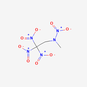 molecular formula C3H5N5O8 B14481307 N-Methyl-N-(2,2,2-trinitroethyl)nitramide CAS No. 71081-38-4