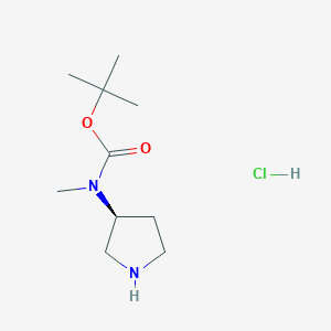 molecular formula C10H21ClN2O2 B1448135 tert-butyl N-methyl-N-[(3S)-pyrrolidin-3-yl]carbamate hydrochloride CAS No. 1788058-40-1