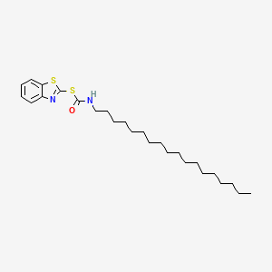 molecular formula C26H42N2OS2 B14481353 S-1,3-Benzothiazol-2-yl octadecylcarbamothioate CAS No. 67204-78-8