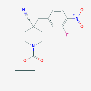 Tert-butyl 4-cyano-4-(3-fluoro-4-nitrobenzyl)piperidine-1-carboxylate